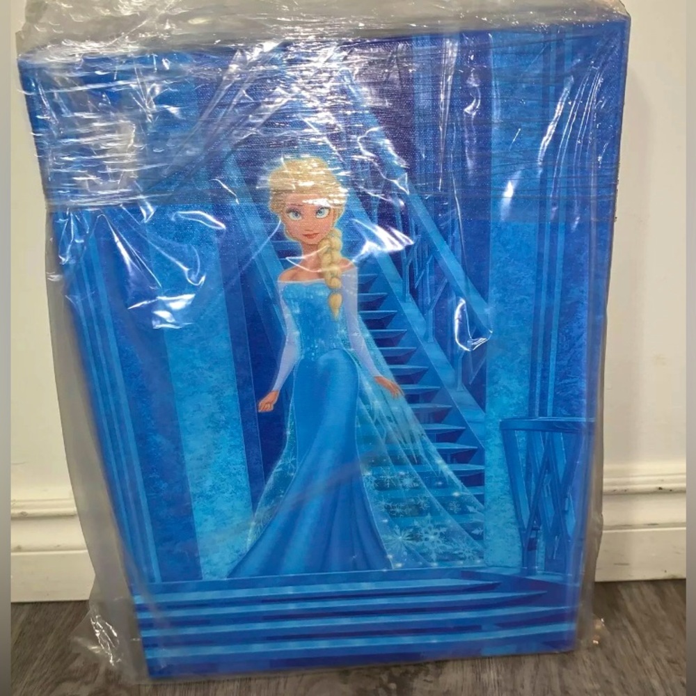 Disney Fine Art “Alone and Free” Frozen Elsa Painting Signed By Manuel Hernandez